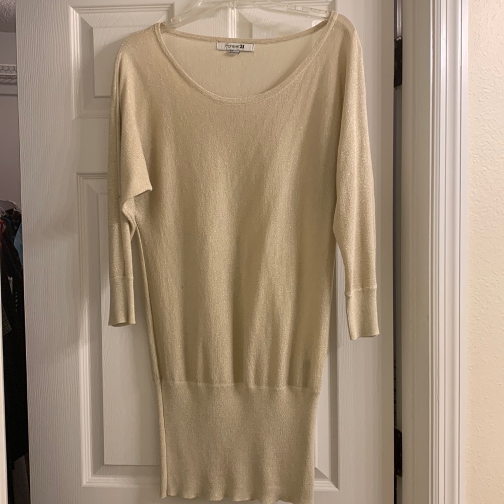 Gold 3/4 sleeve blouse - S/P